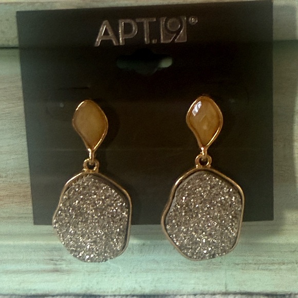 Apt. 9 Jewelry - 🌸4 for $10 NWT Apt. 9 Gold Tone Druzy Dangle Earrings